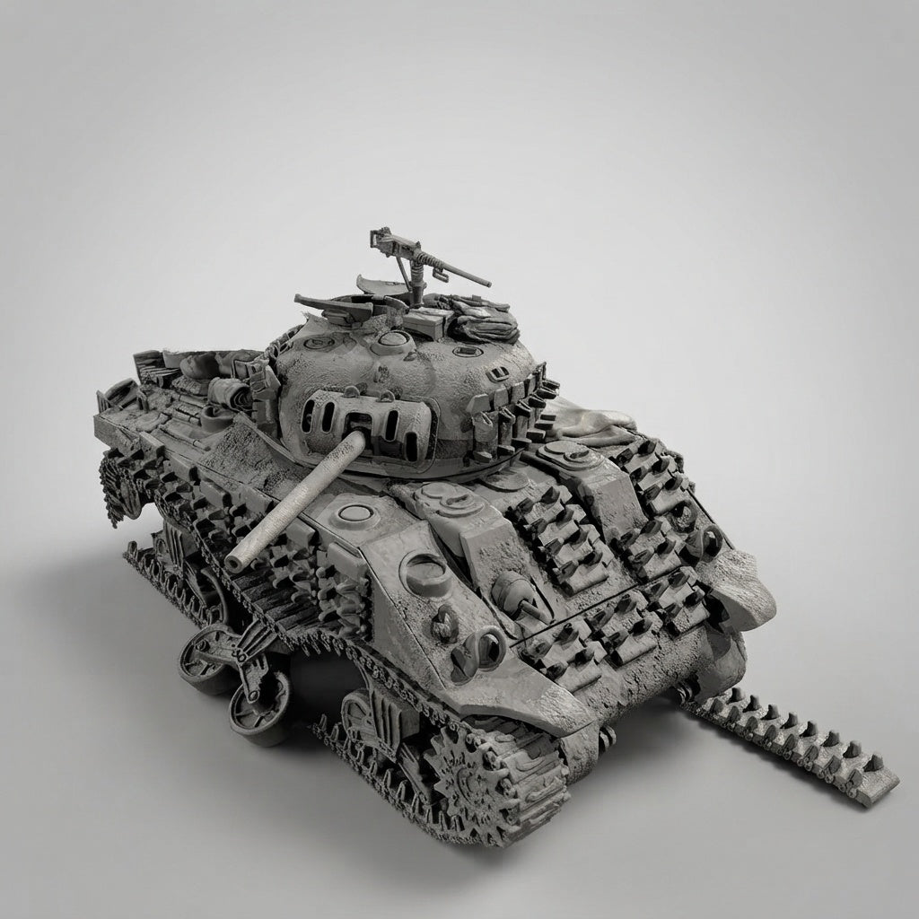 Maquette résine Destroyed Sherman au 1/35 – photo 4