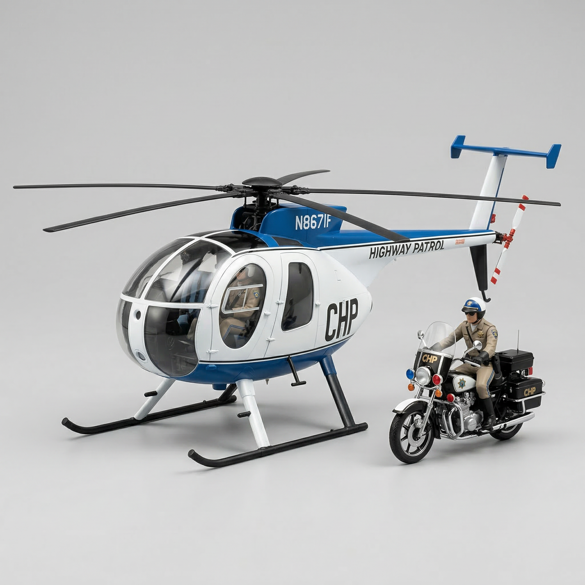 Maquette hélicoptère sécurité civile-"500D Highway Patrol"