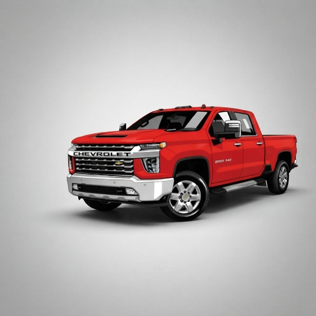 Maquette 1:64 Chevrolet Silverado rouge orangé