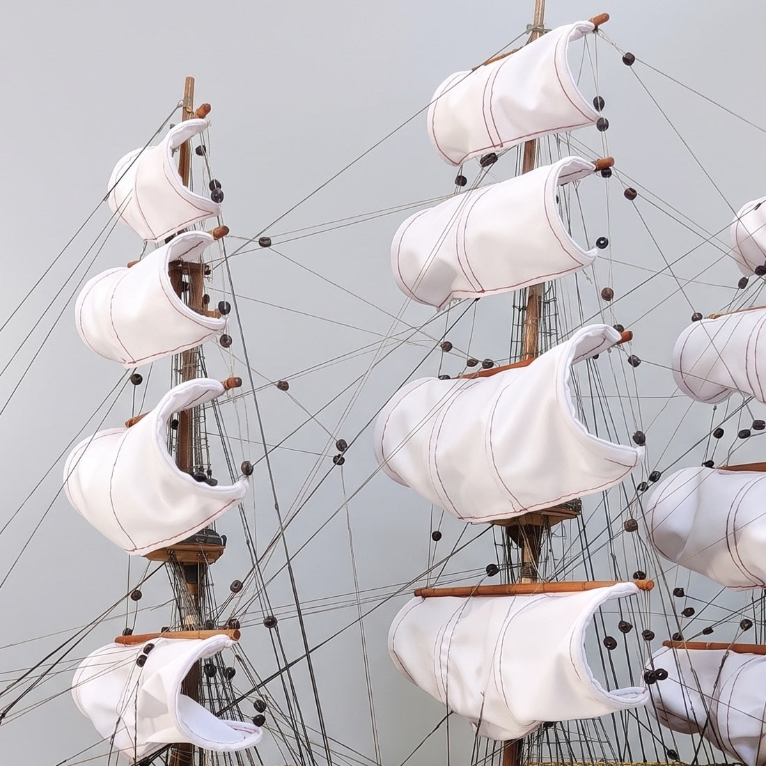 Voilure et gréement de la maquette USS Constitution