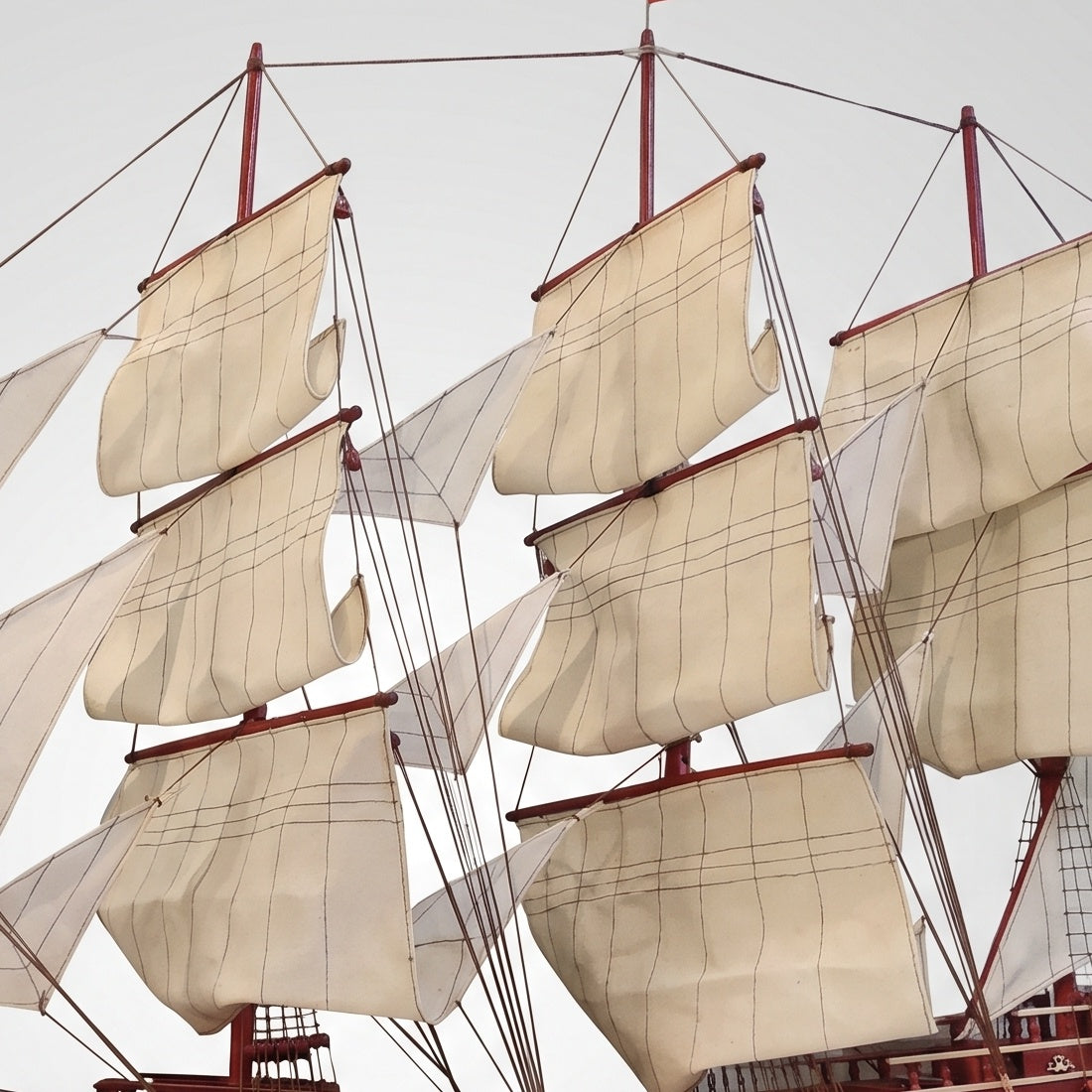 Voilure et gréement de la maquette San Felipe
