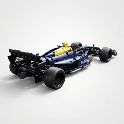 Maquette F1 bleue vue arrière avec son aileron