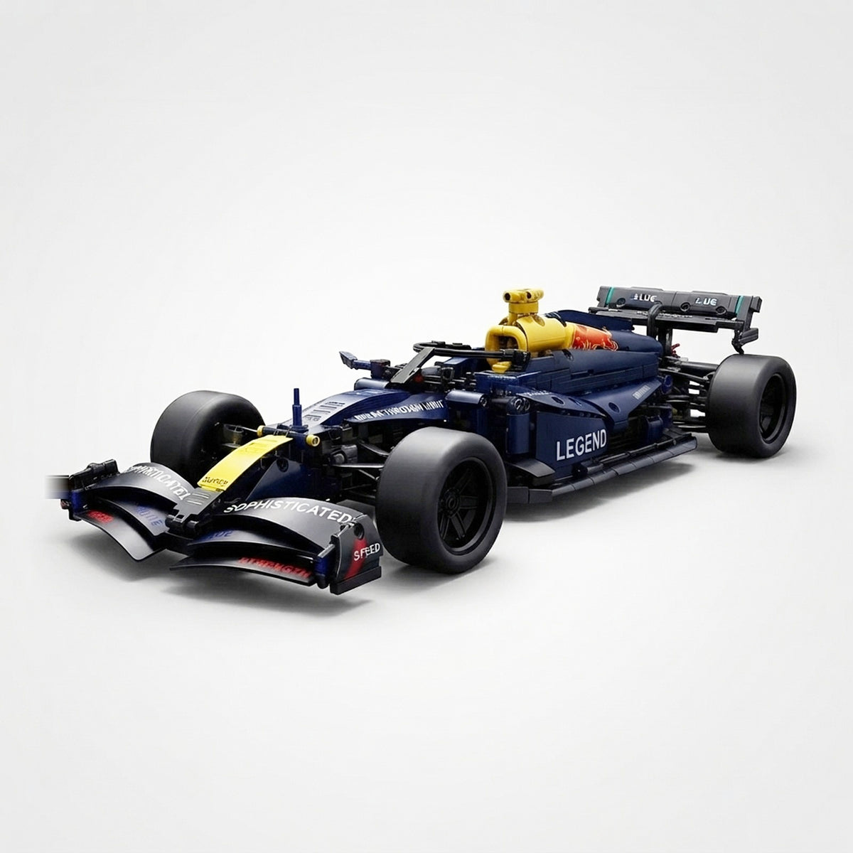 Maquette F1 Formula Racing Car bleue vue avant 3/4