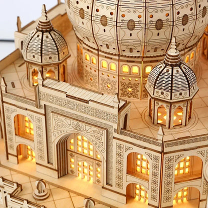 Maquette monument en bois-"Taj Mahal"