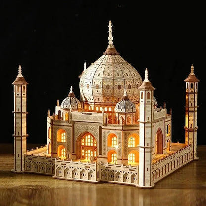 Maquette monument en bois-"Taj Mahal"