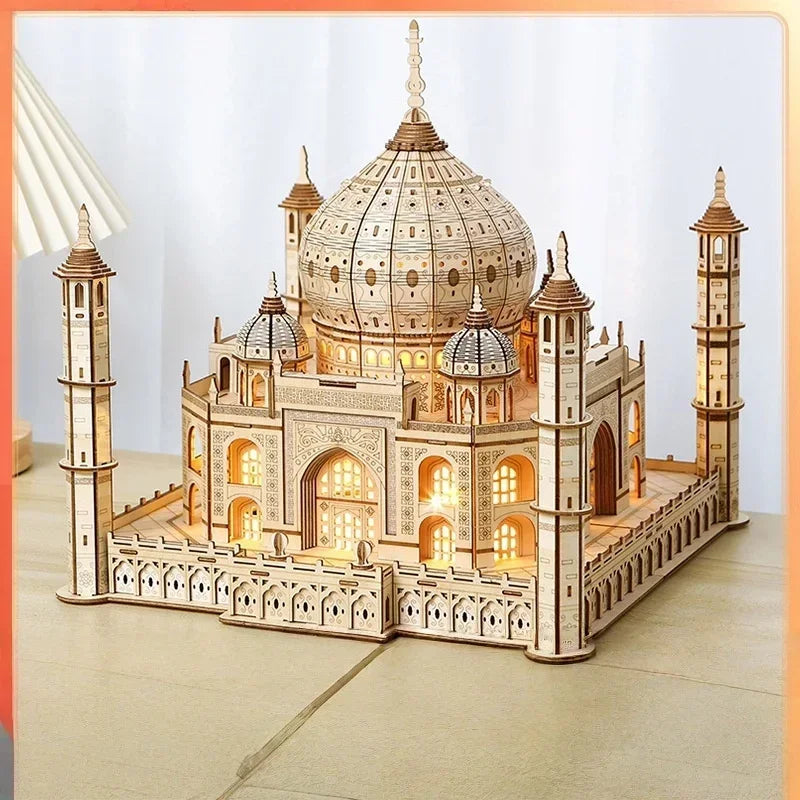 Maquette monument en bois-"Taj Mahal"