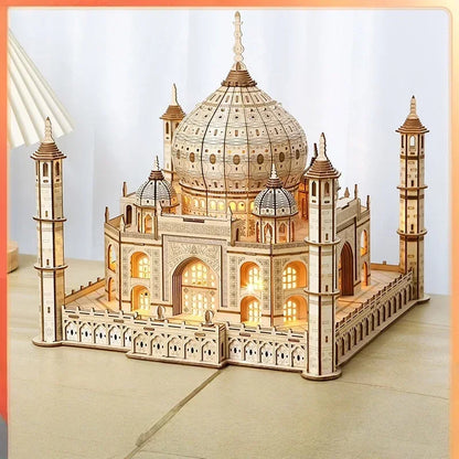 Maquette monument en bois-"Taj Mahal"