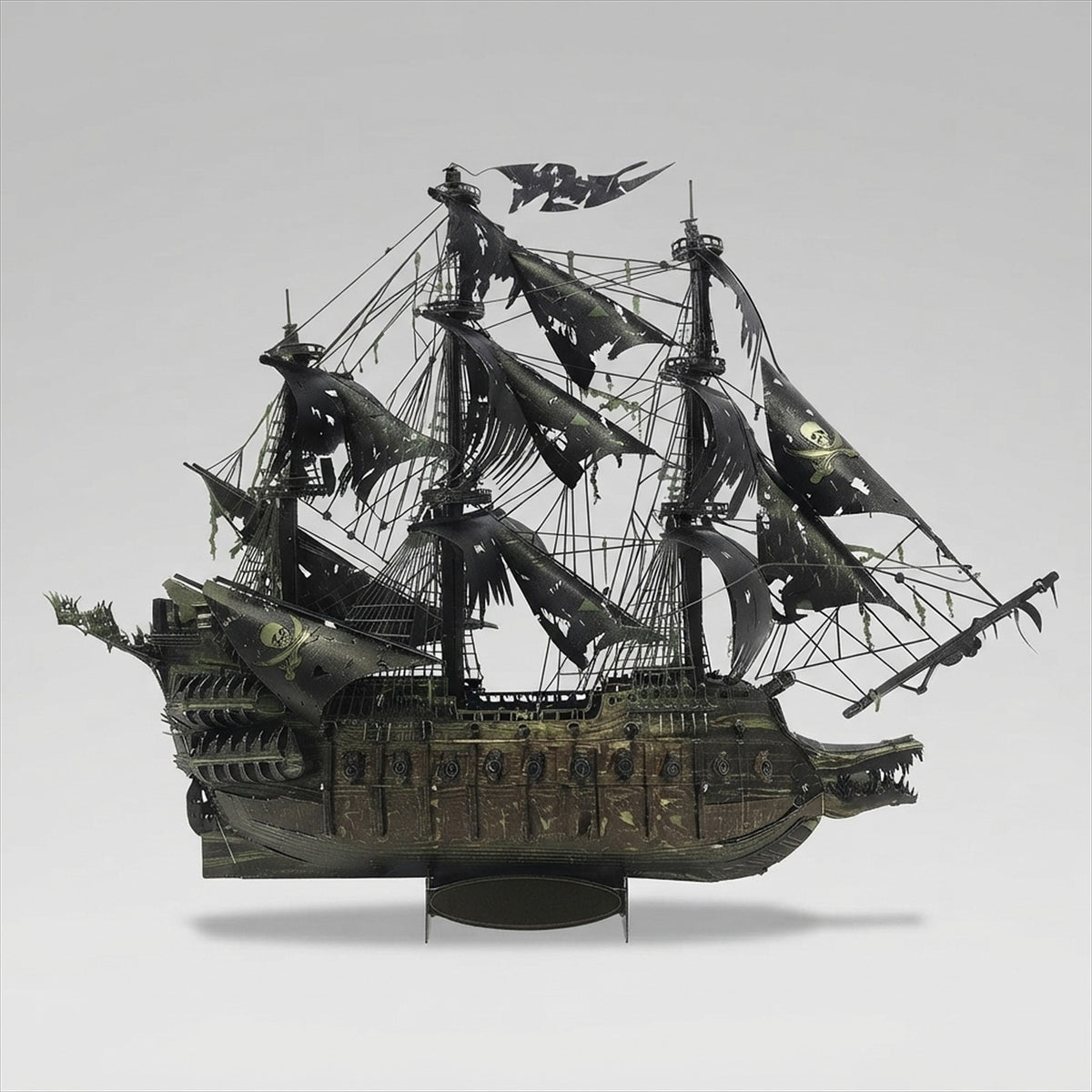 Maquette 3D en métal The Flying Dutchman vue de profil côté droit