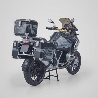 Maquette moto BMW R1250 GS Adventure vue arrière avec ses valises