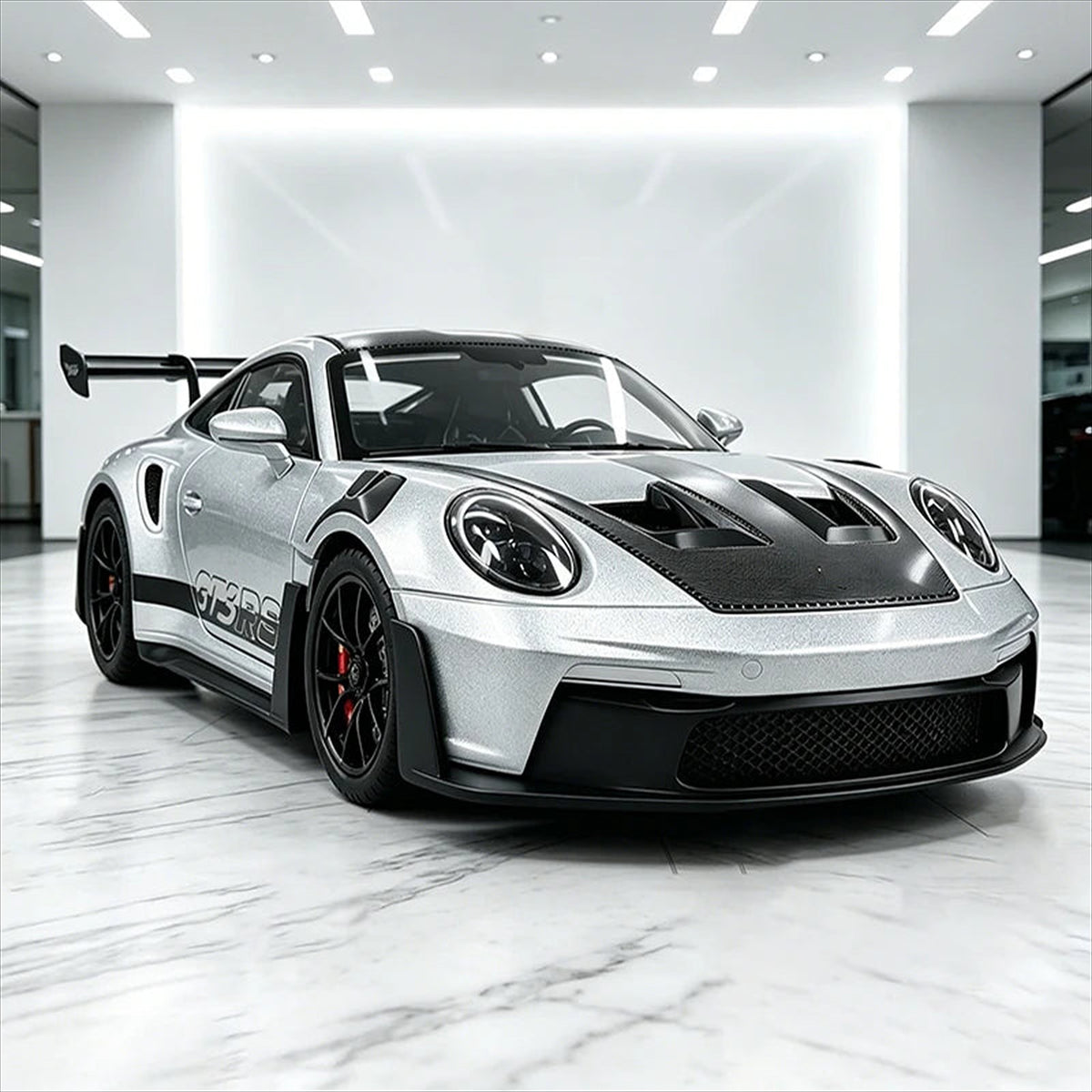 Maquette Porsche 911 GT3 RS 1:24 argent