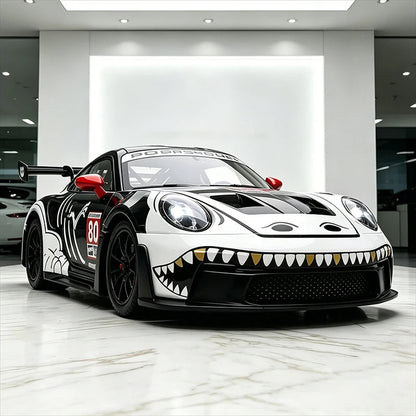 Maquette Porsche 911 GT3 RS 1:24 livrée blanche et noire
