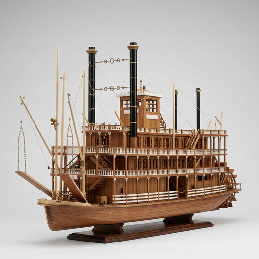 Maquette bateau a roue-"USS Mississippi 1870"