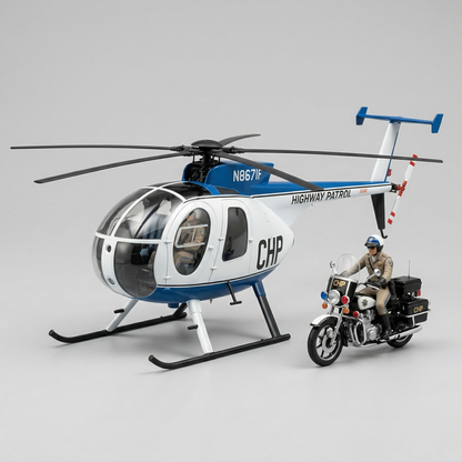 Maquette hélicoptère sécurité civile-"500D Highway Patrol"